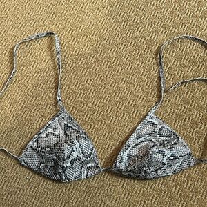 Ronny Kobo snakeskin bra